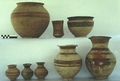 Khabur ware vessels from a chamber tomb